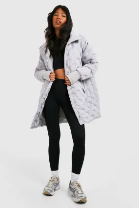 Circle Quilted Cocoon Puffer