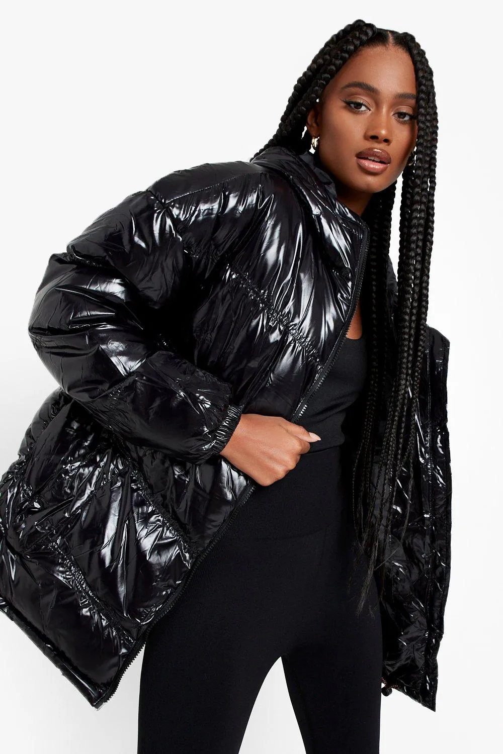 Cire Oversize Paneled Puffer Jacket