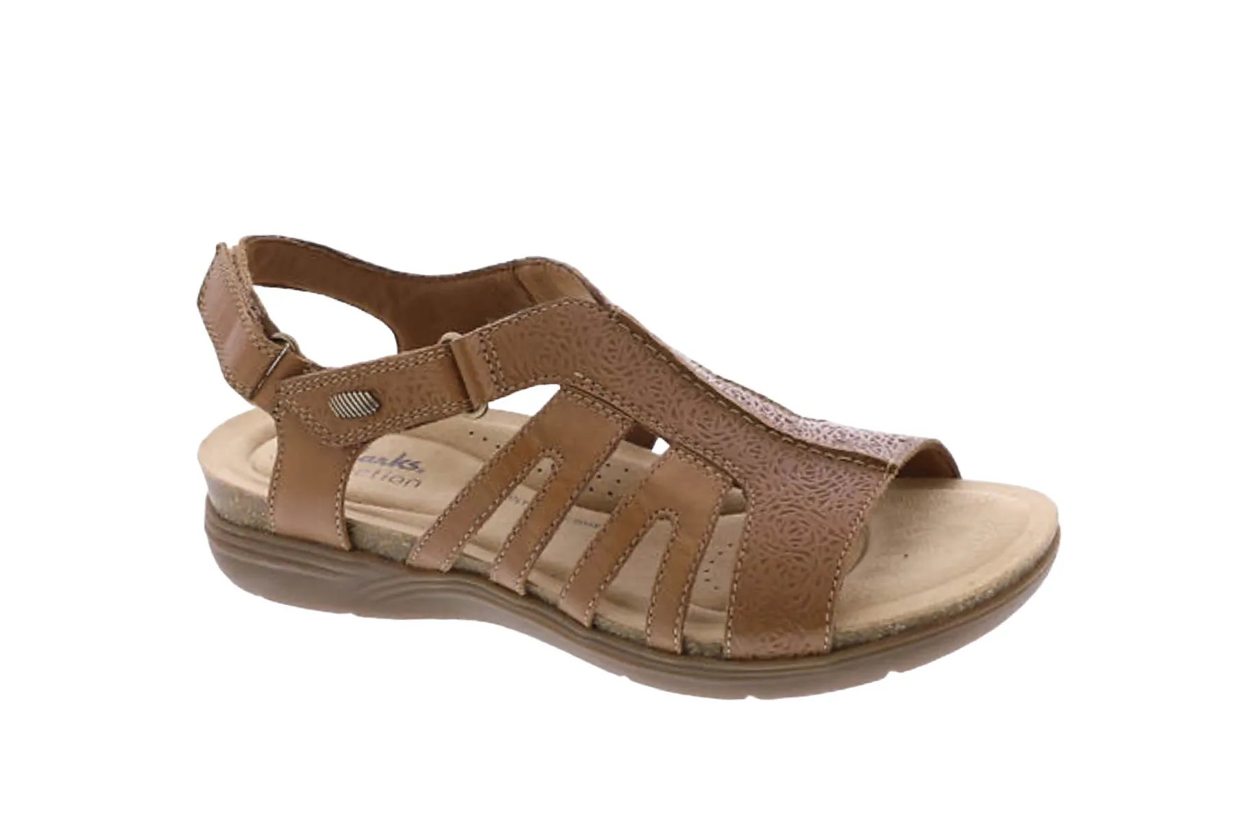 CLARKS APRIL BELLE TAN LEATHER