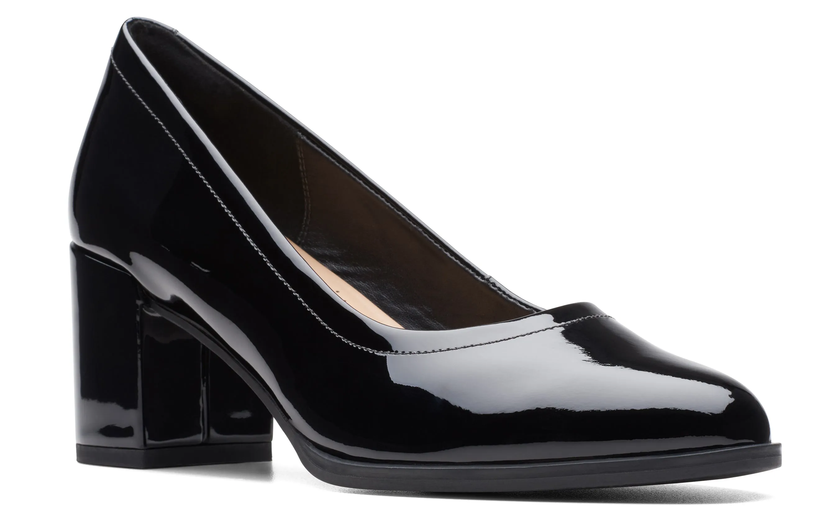 Clarks Freva55 Court Patent Black