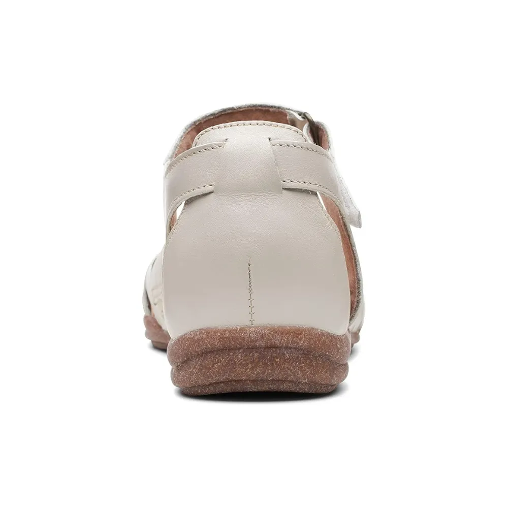 Clarks Roseville Cove White Leather Sandal (Women's)