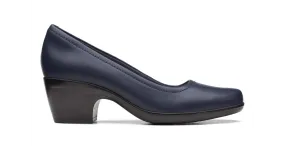 Clarks Womens Emily Belle Pumps -Navy Leather