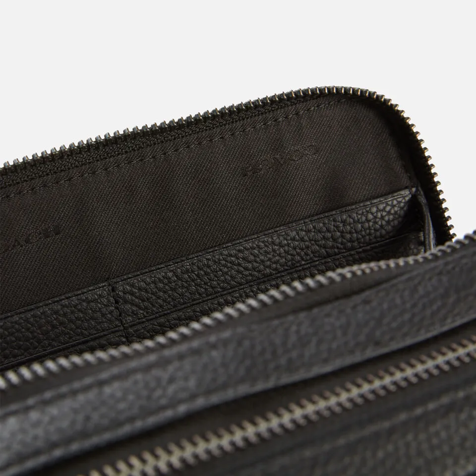 Coach Men's Charter Signature Leather Crossbody Bag - Black | Coggles