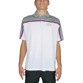 Columbia Men's White and Gray Color Block GCU Polo