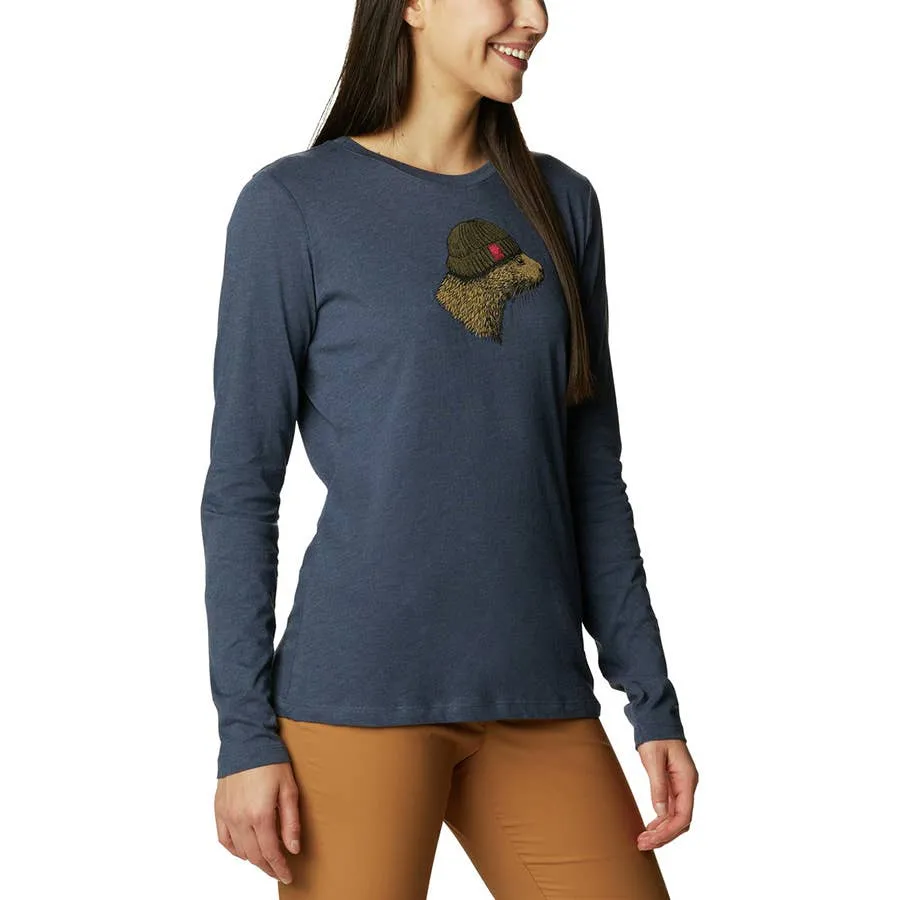 Columbia Women's Land of Beasts Wolf Hidden Haven™ Long Sleeve T-Shirt - Nocturnal