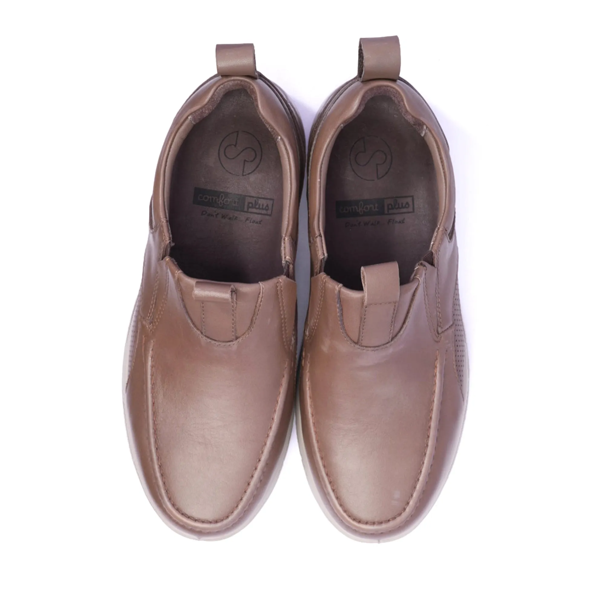 Comfort Plus Classic Leathers Loafers Slip-On Taupe