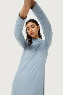 Compania Fantastica Knit Sweater Maxi Dress - Light Blue