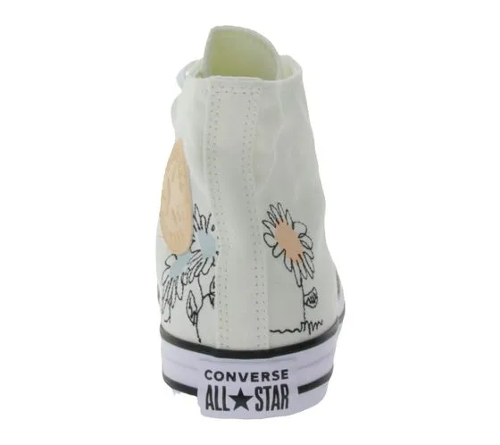 Converse Chuck Taylor All Star Chucks Baskets montantes pour femme avec imprimé floral A05131C Beige