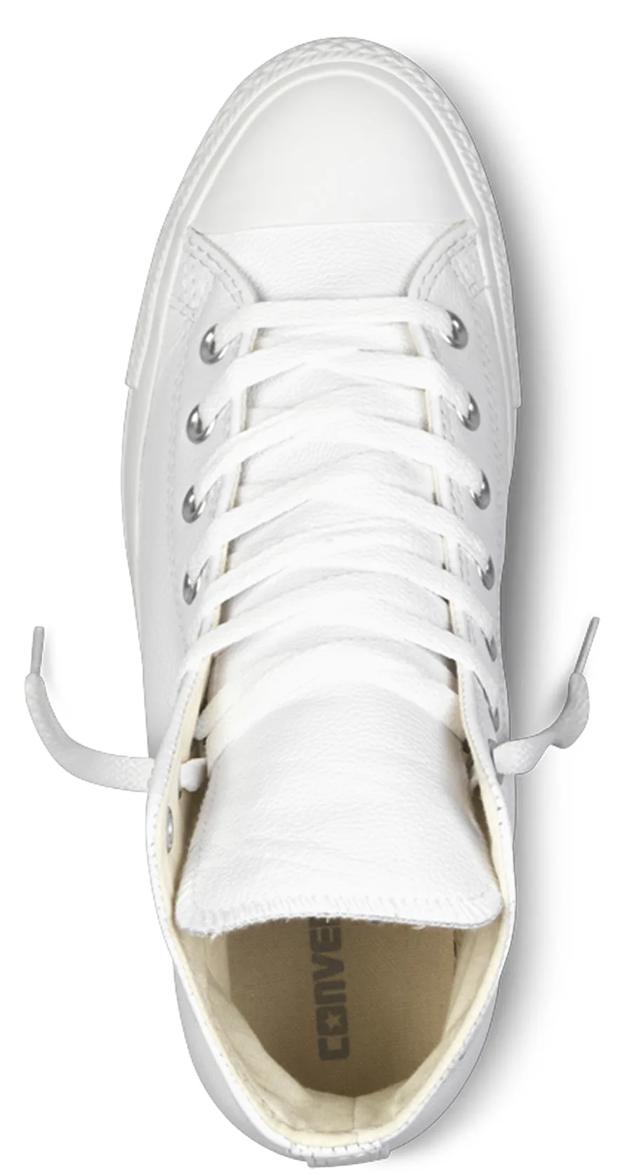 Converse Chuck Taylor All Star Hi Top White Leather Monochrome