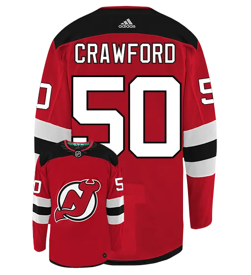 Corey Crawford New Jersey Devils Adidas Authentic Home NHL Hockey Jersey     