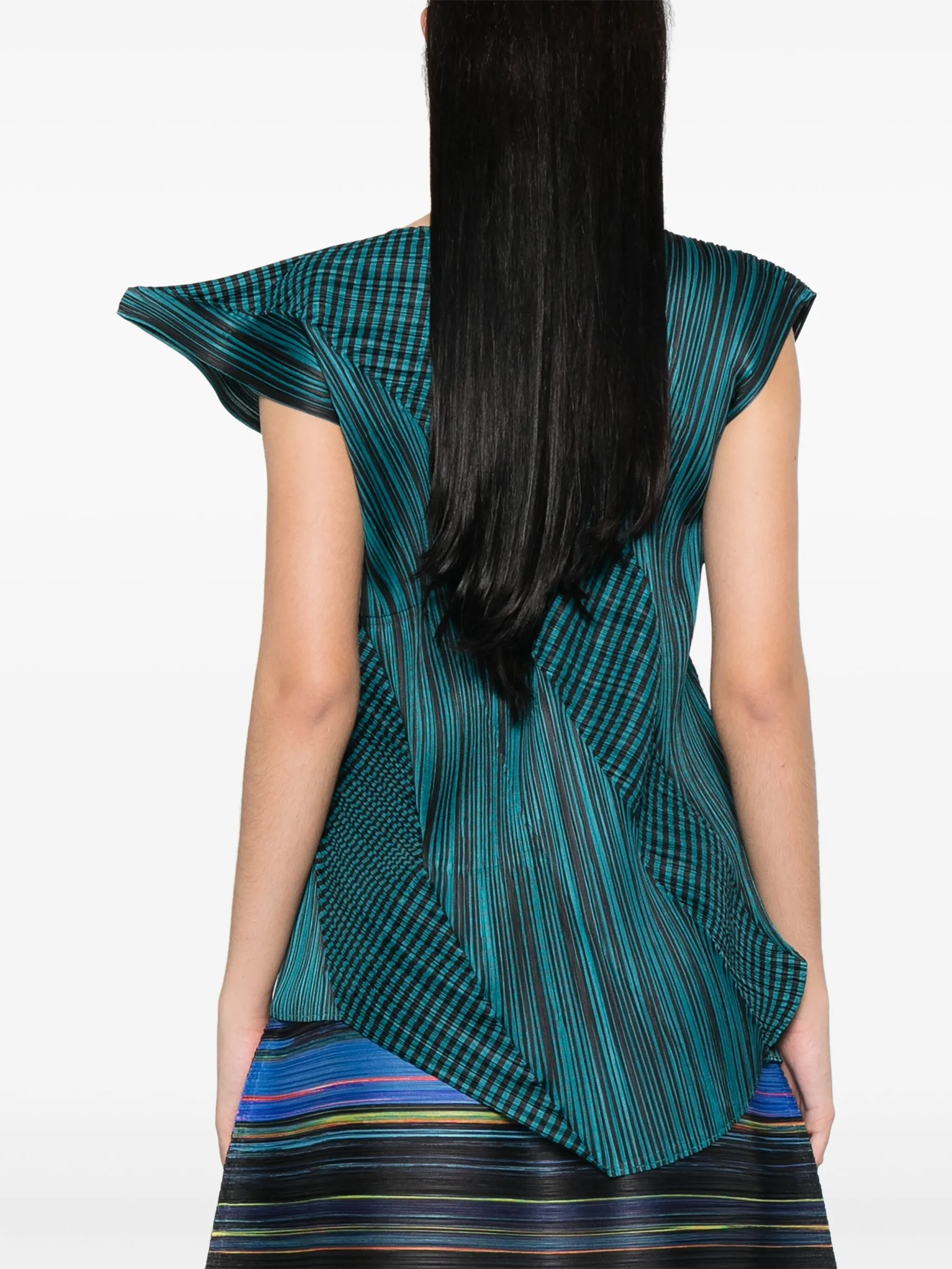 Cosmic Rays Sleeveless Top - Blue Green