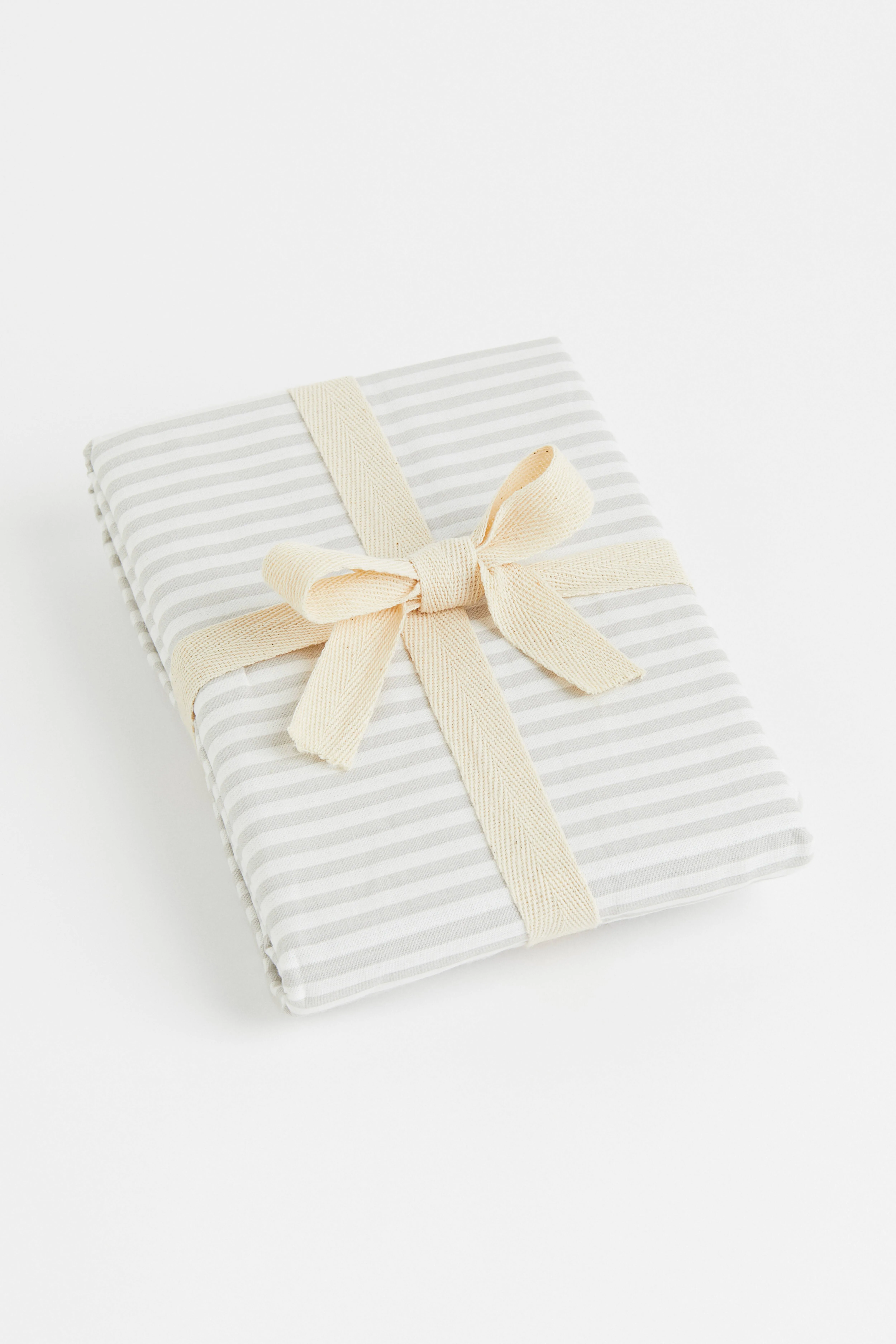 Cot duvet cover set - Light grey/Striped - Home All | H&M GB