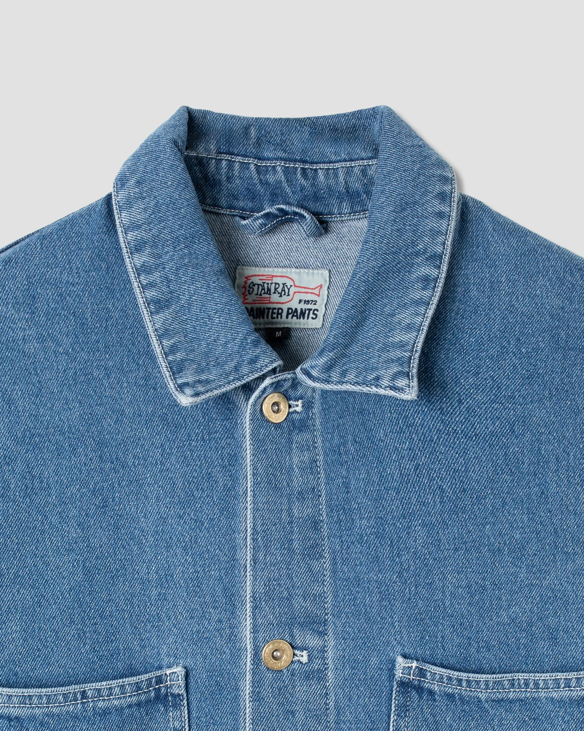 Coverall Jacket (Heavy Stone Wash Denim)