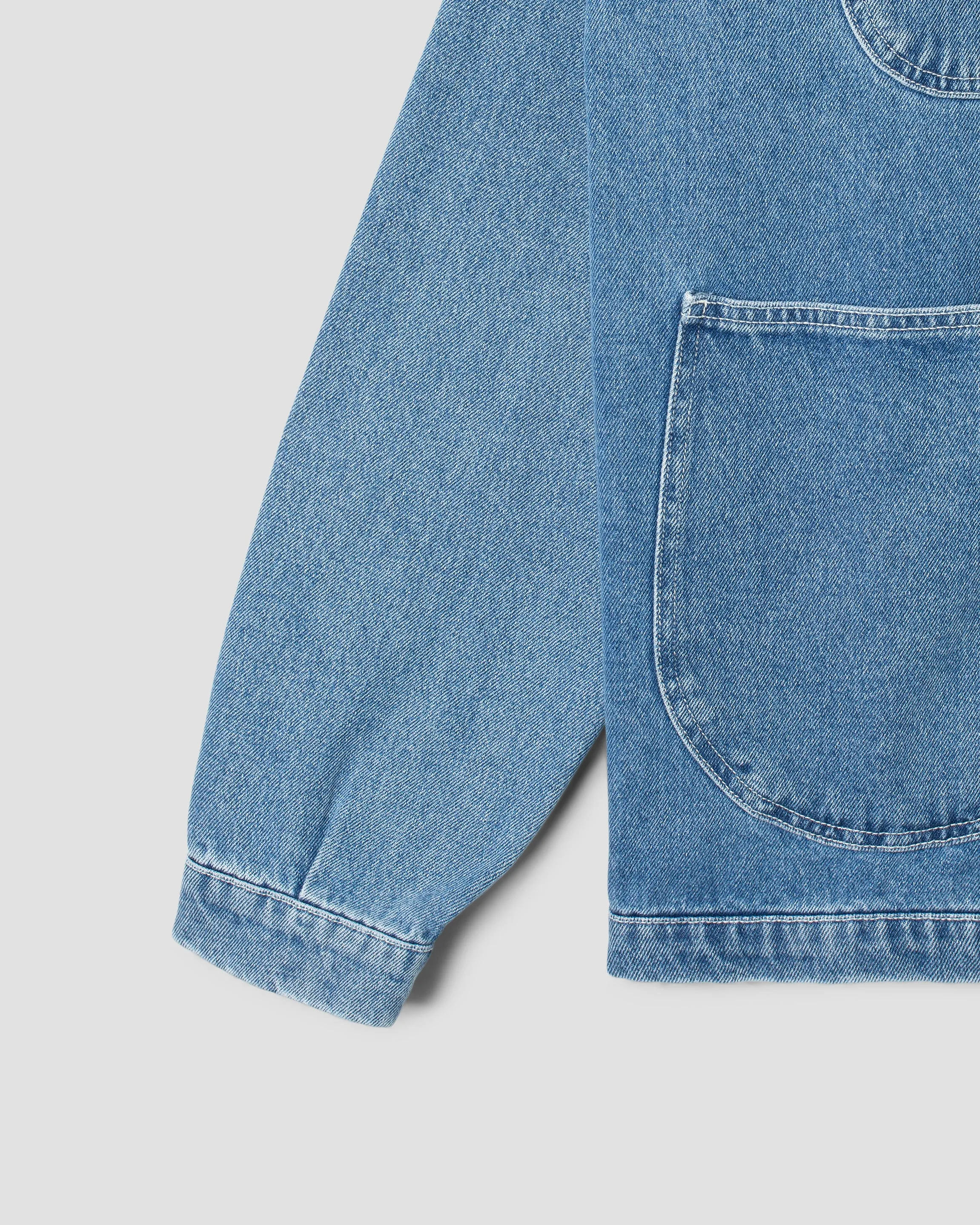 Coverall Jacket (Heavy Stone Wash Denim)