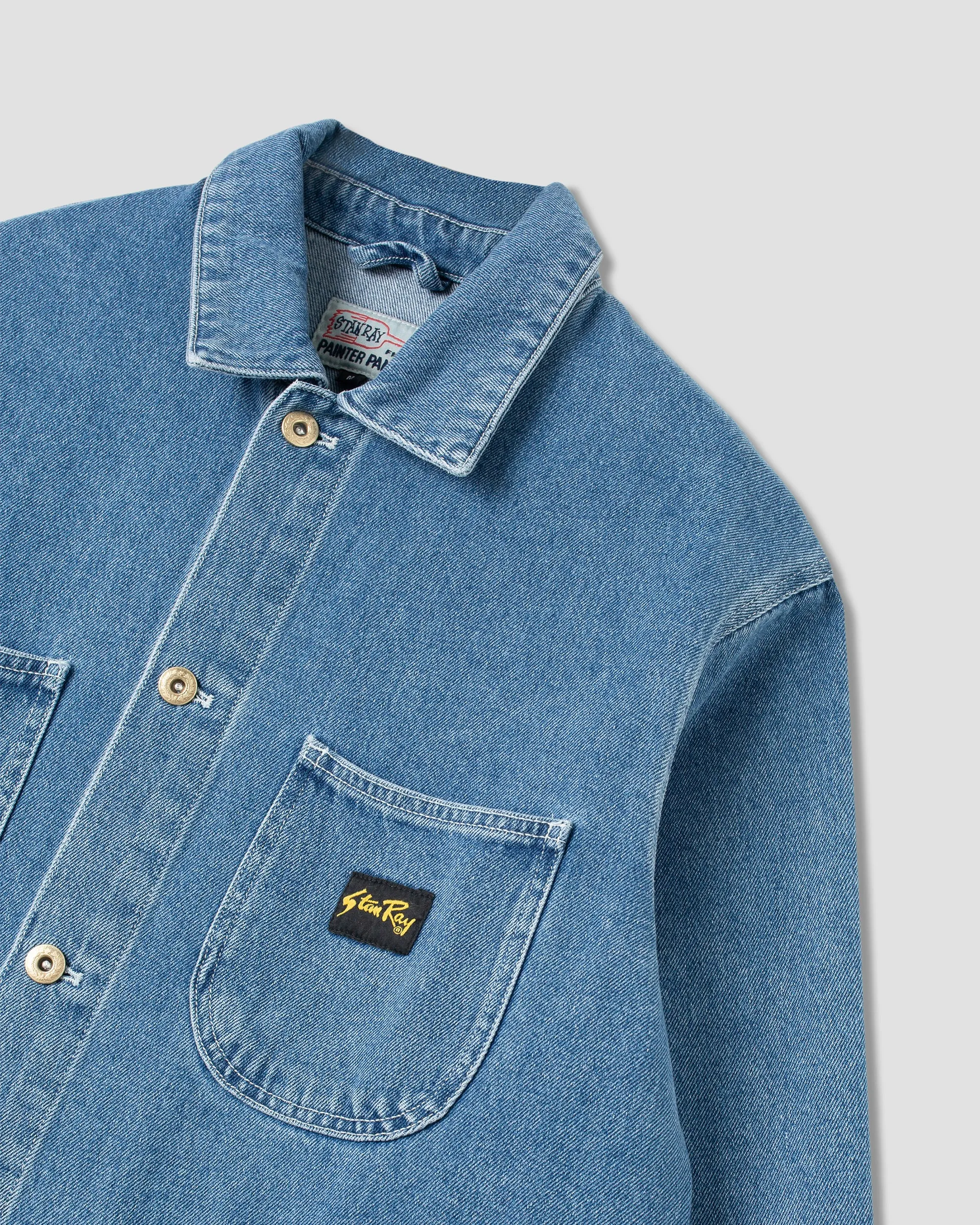 Coverall Jacket (Heavy Stone Wash Denim)