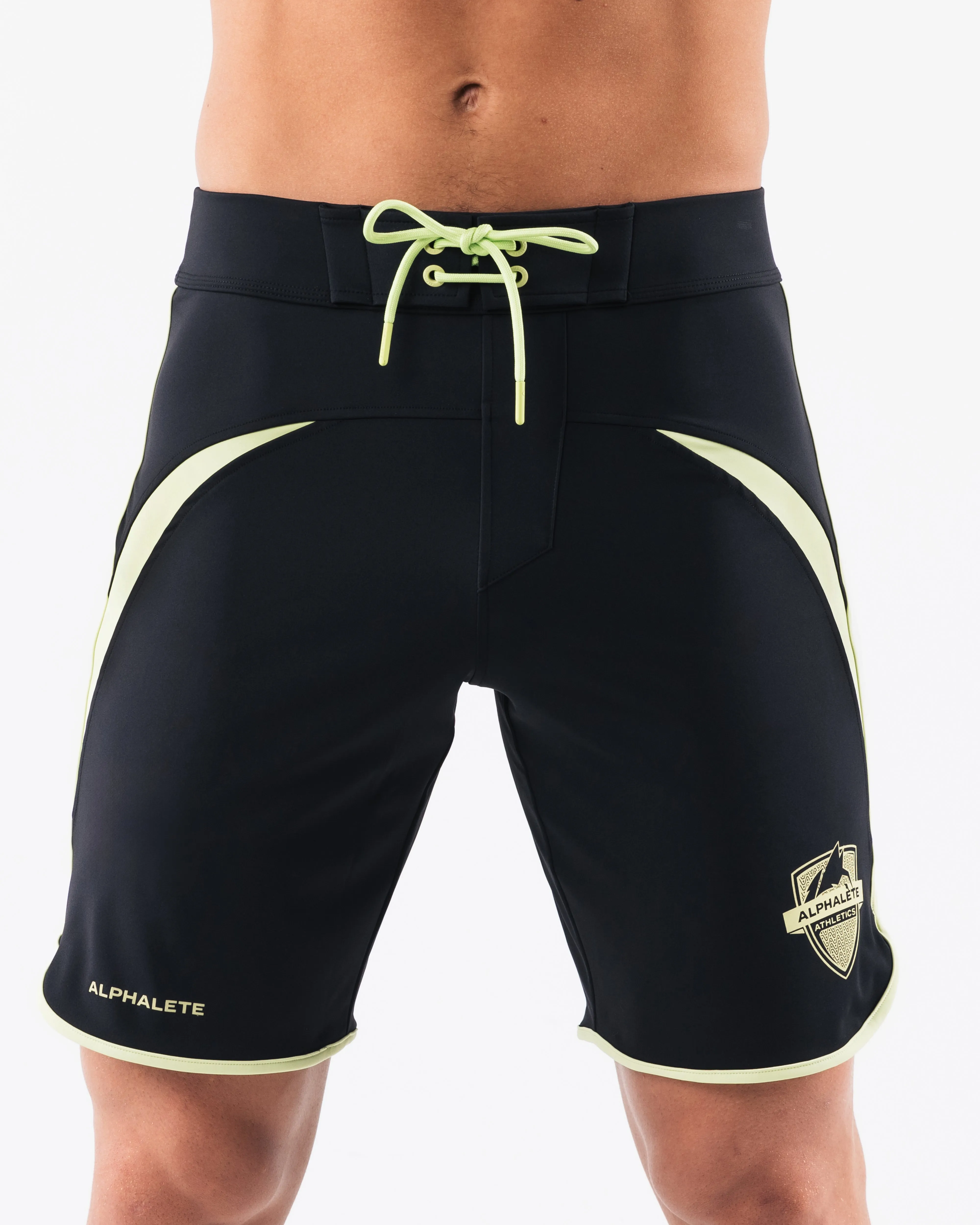 Crescent Boardshort - Black Lime