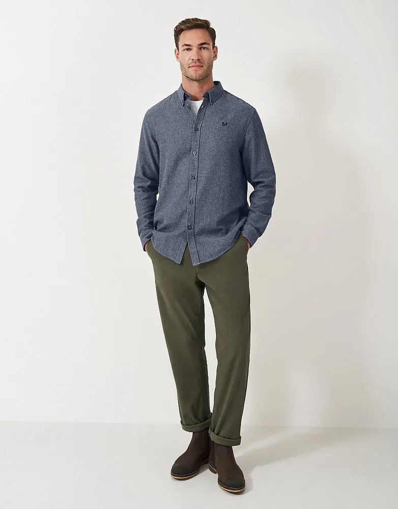Crew Clothing Herringbone Cotton Flannel Shirt