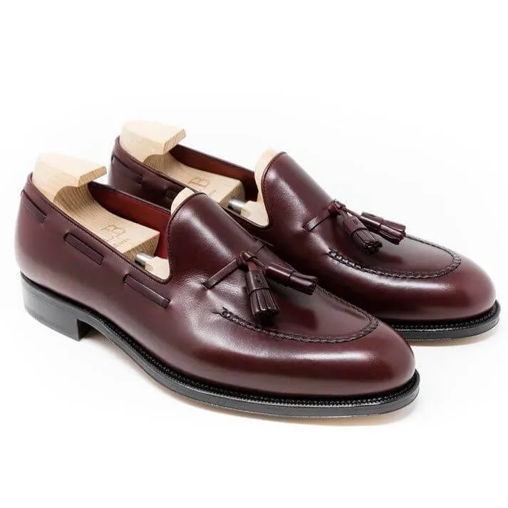 Crimson Monarch Tassel Loafers