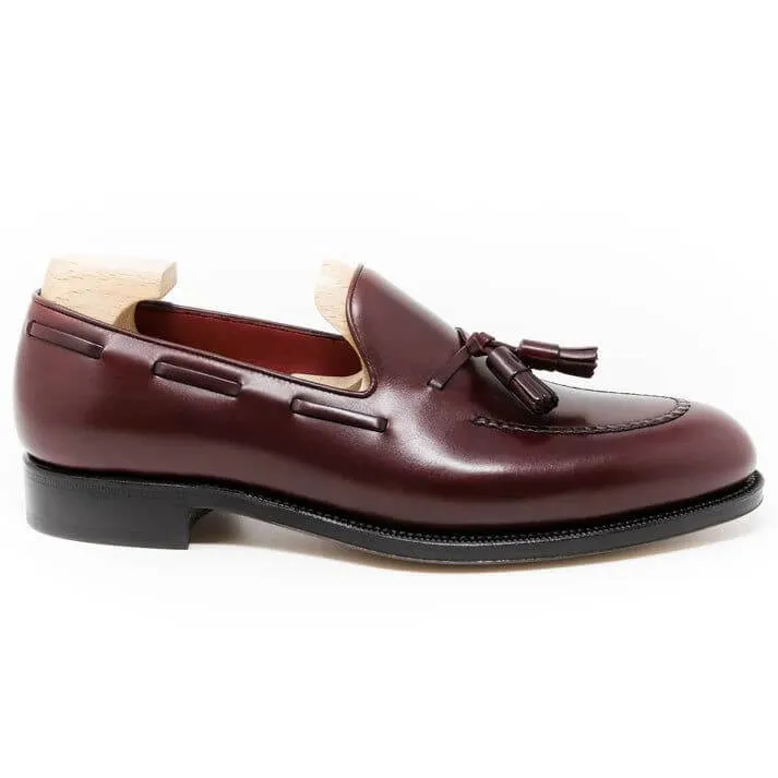 Crimson Monarch Tassel Loafers