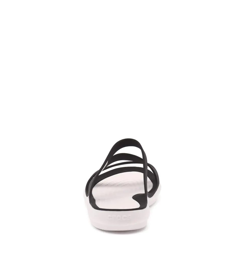 CROCS Swiftwater Black White Smooth Sandals