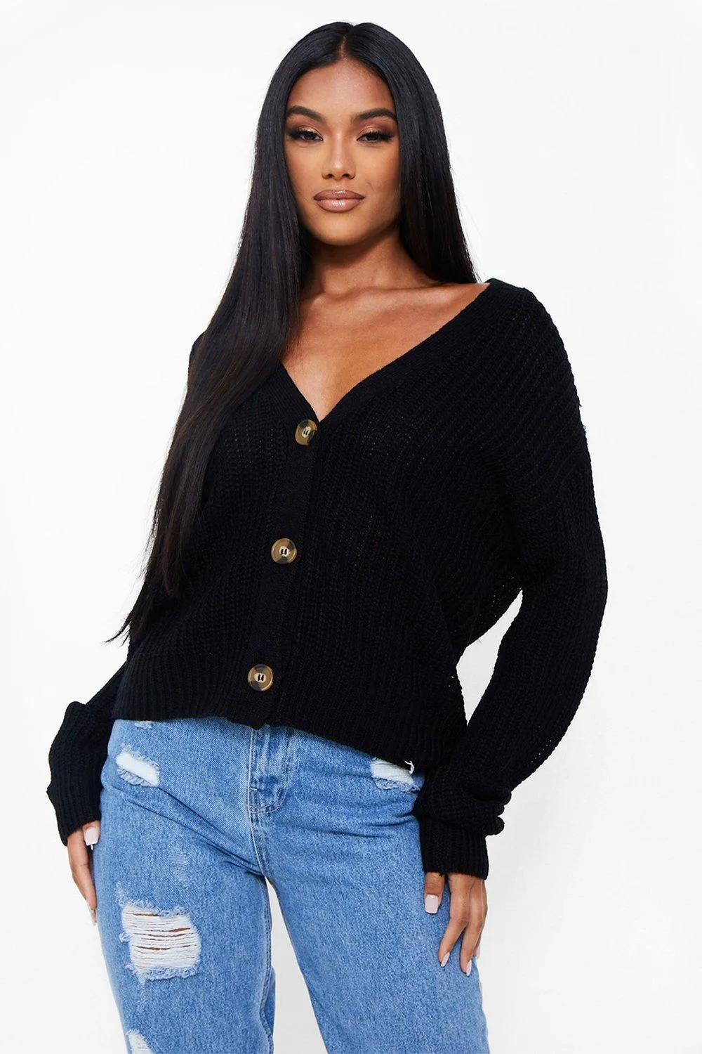 Cropped Fisherman Cardigan