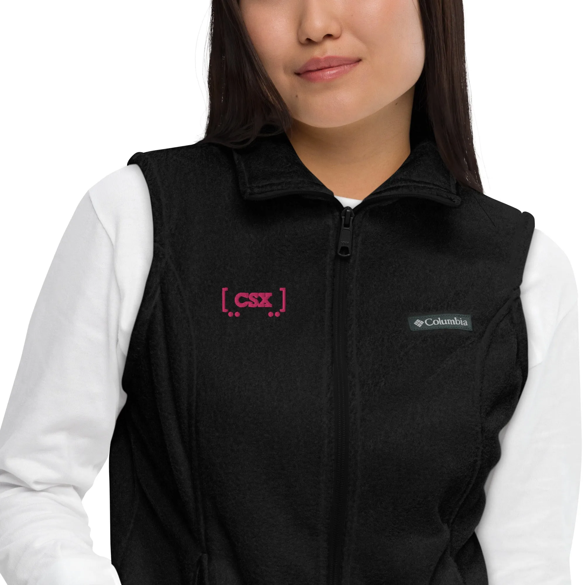 CSX Pink Logo Women’s Columbia fleece vest