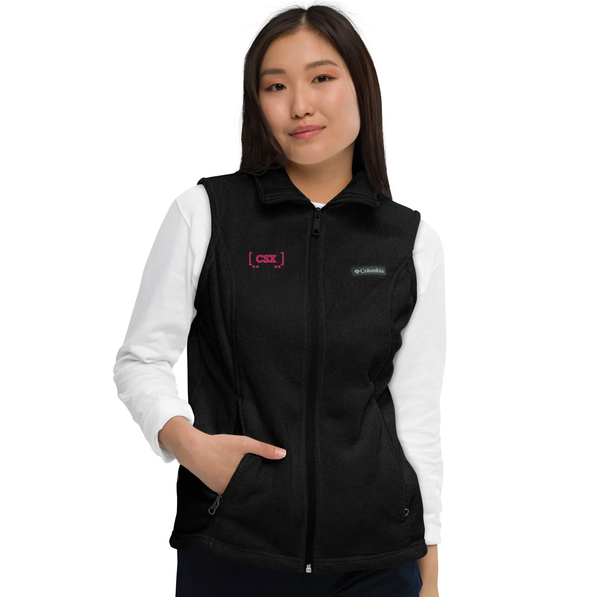 CSX Pink Logo Women’s Columbia fleece vest