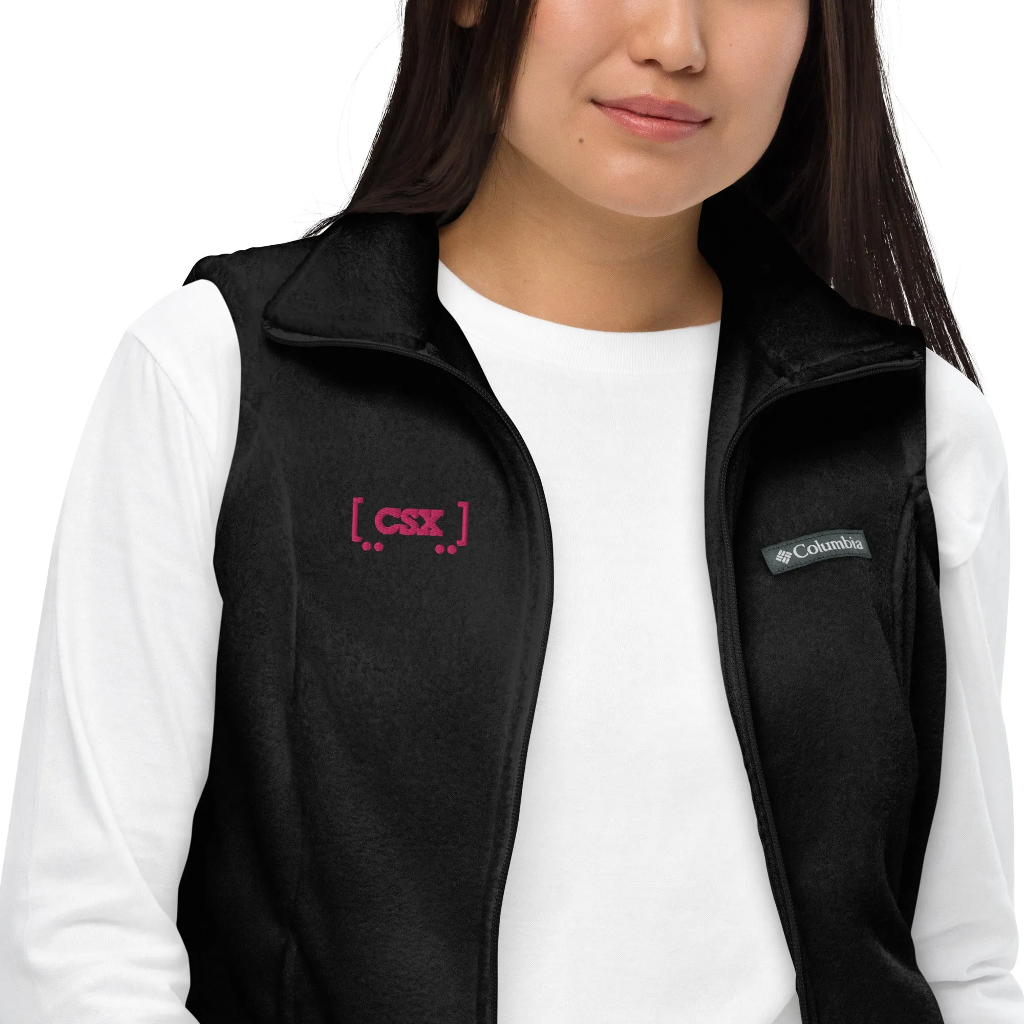 CSX Pink Logo Women’s Columbia fleece vest