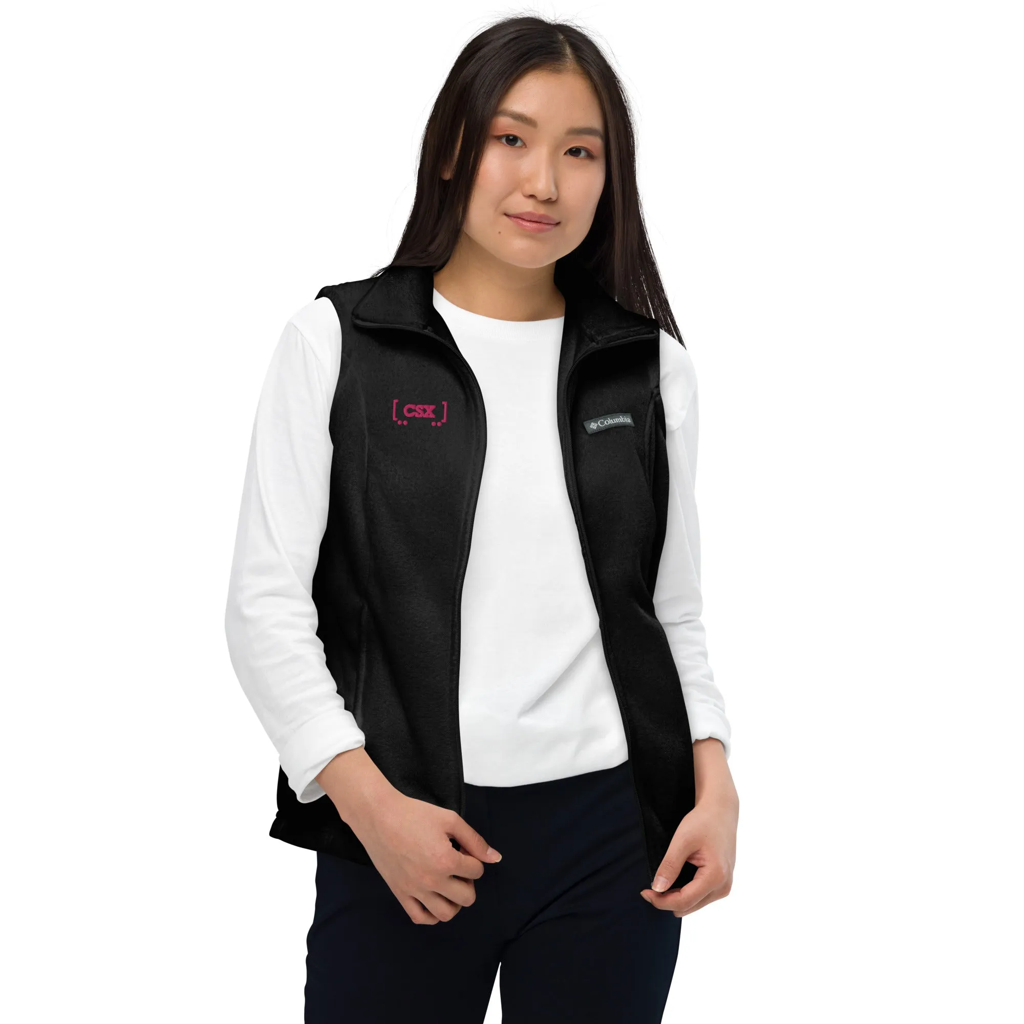 CSX Pink Logo Women’s Columbia fleece vest