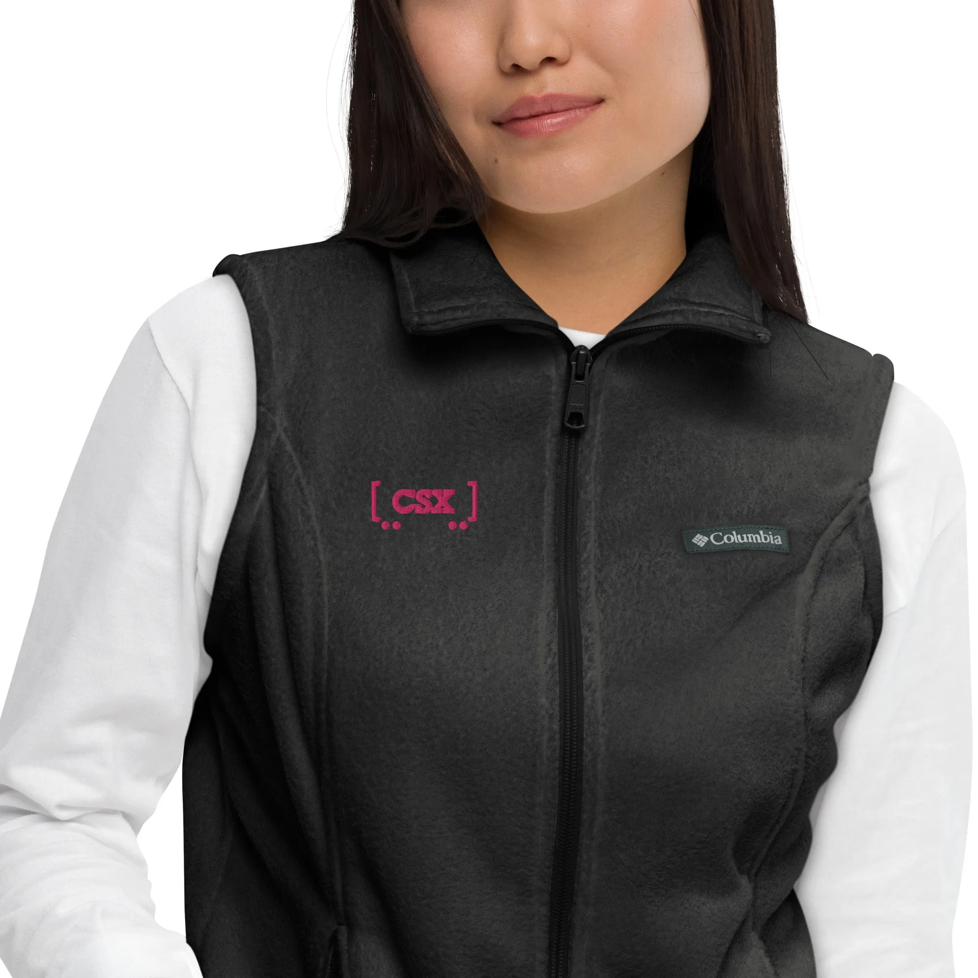 CSX Pink Logo Women’s Columbia fleece vest