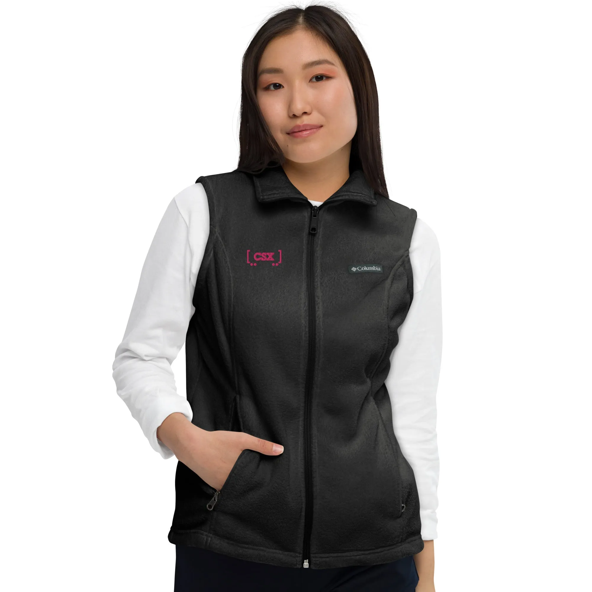 CSX Pink Logo Women’s Columbia fleece vest