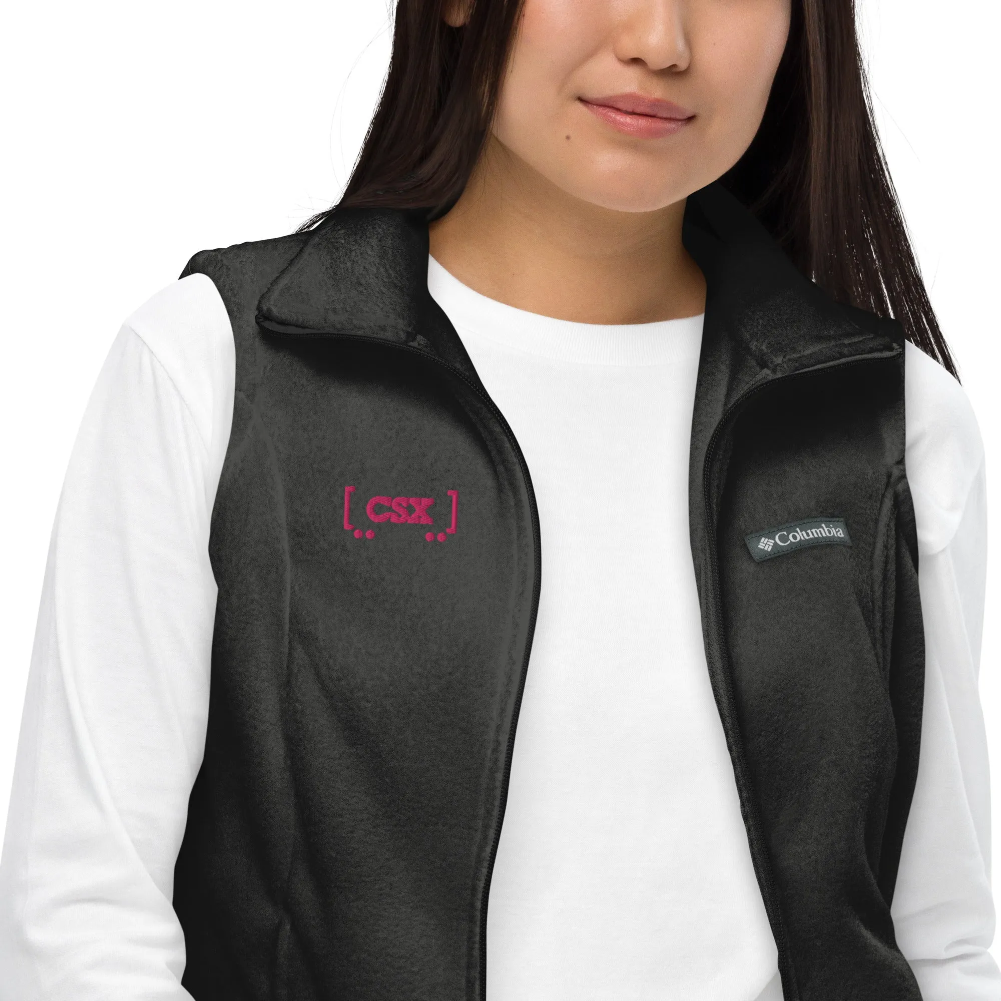 CSX Pink Logo Women’s Columbia fleece vest