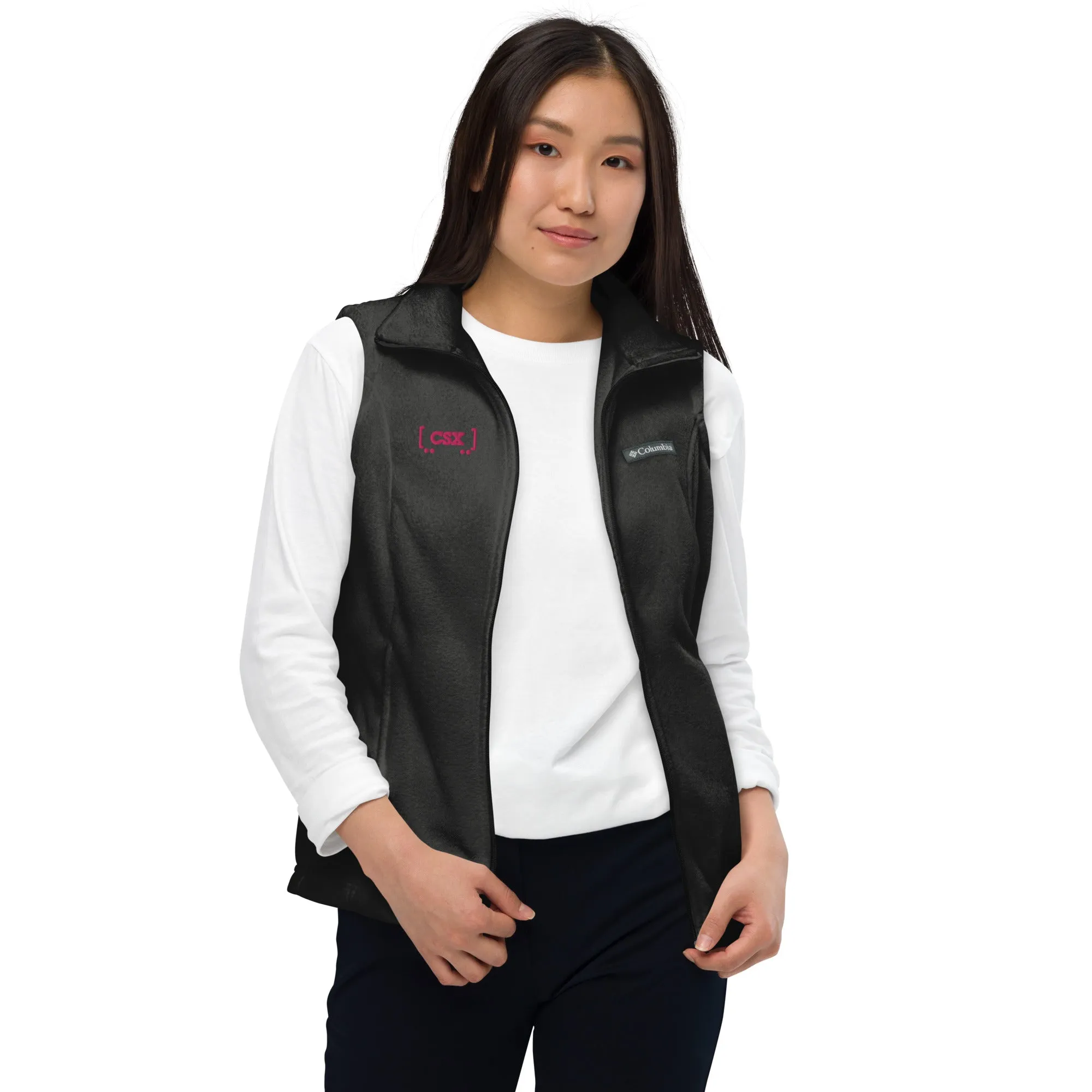 CSX Pink Logo Women’s Columbia fleece vest