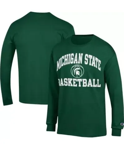 Cutter & Buck Men's NCAA Michigan State Spartans Basketball Icon Long Sleeve T-Shirt