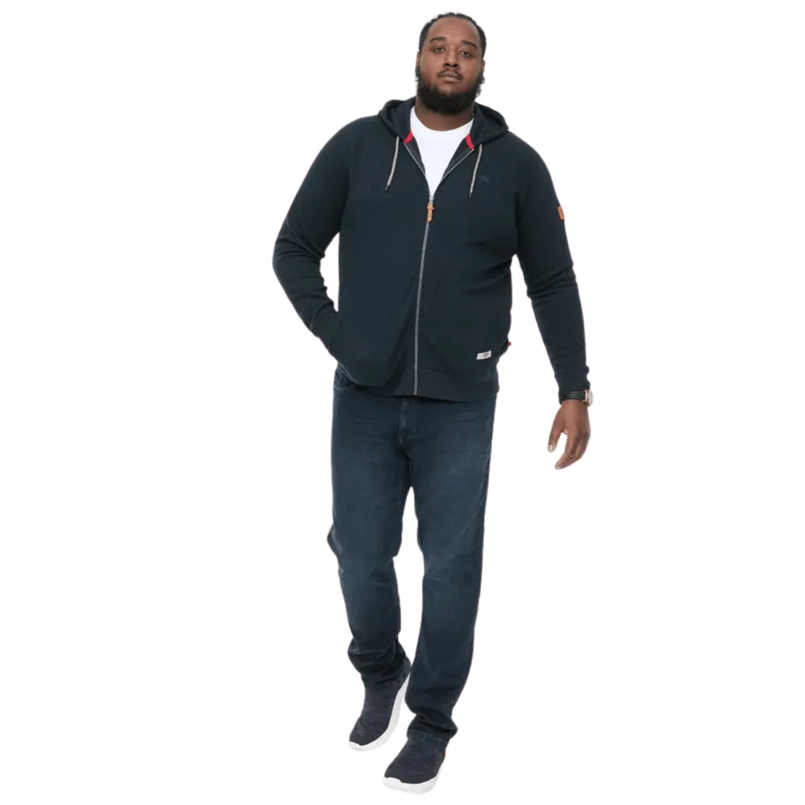 D555 Mens Irvin Big & Tall Jacquard Hoodie Jacket