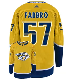 Dante Fabbro Nashville Predators Adidas Authentic Home NHL Hockey Jersey     