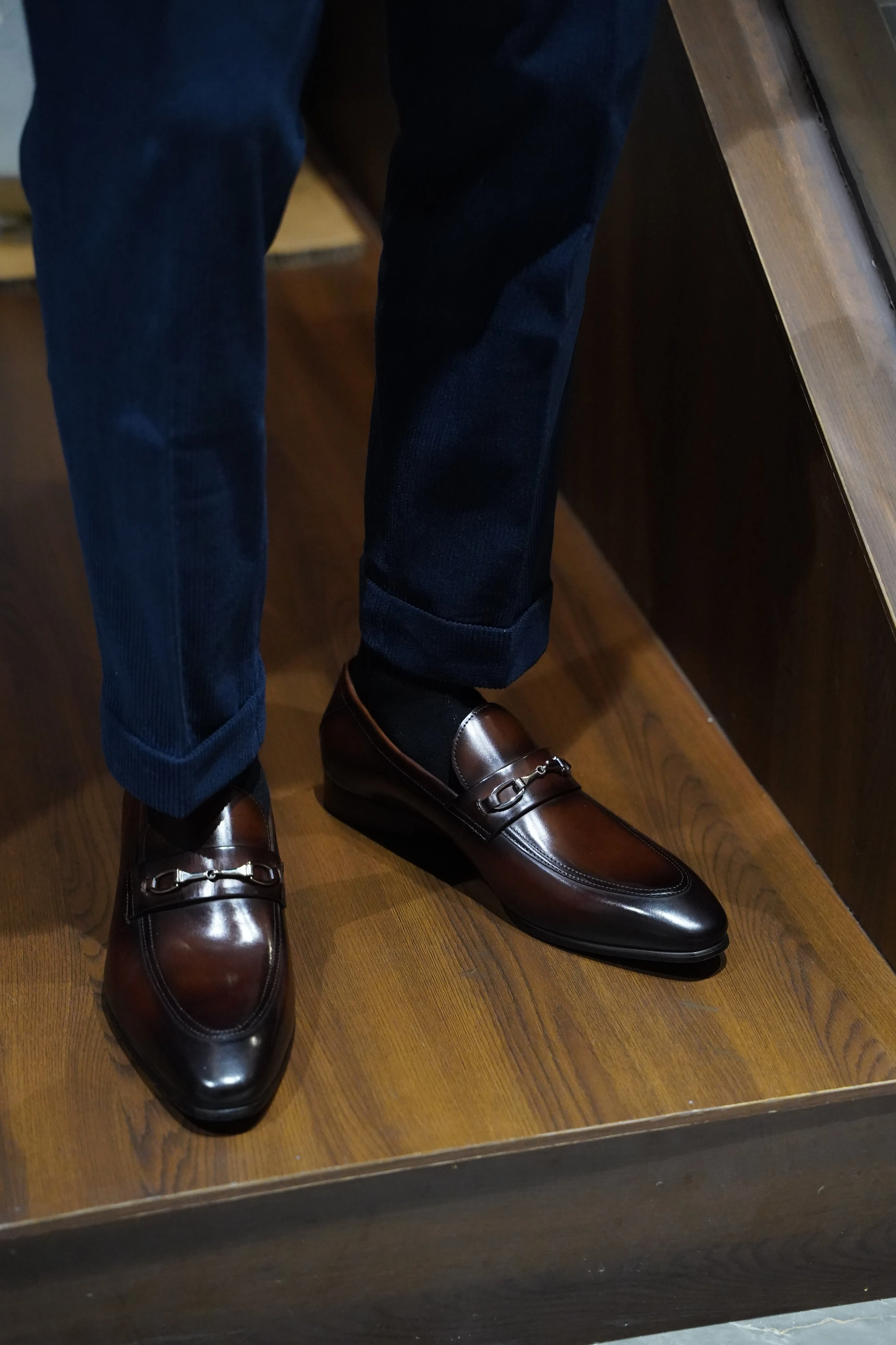 Dark Brown Horsebit Loafers