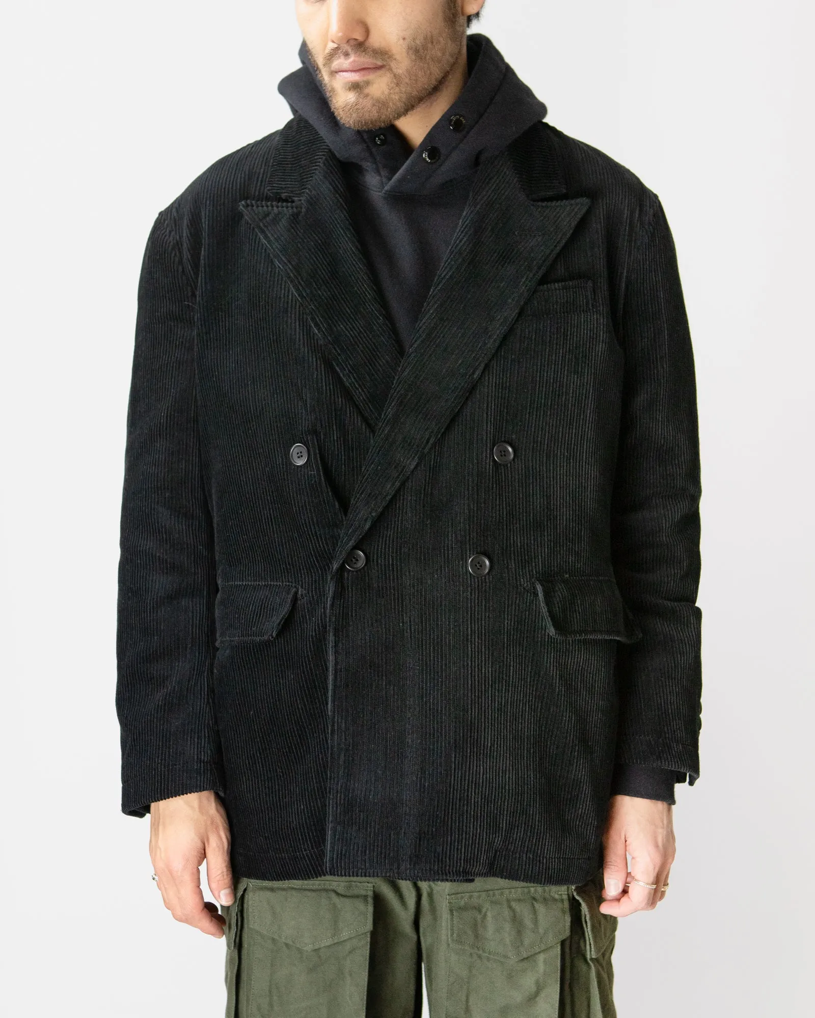 DBL Peak Jacket –Black 8W Corduroy