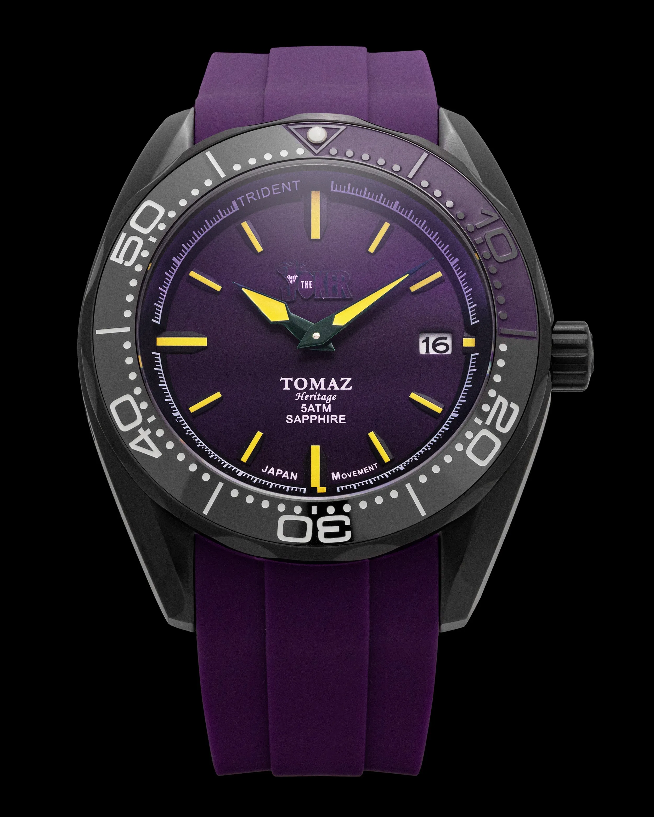 DC Joker GR03G-D1 (Black/Purple) Purple Silicone Strap