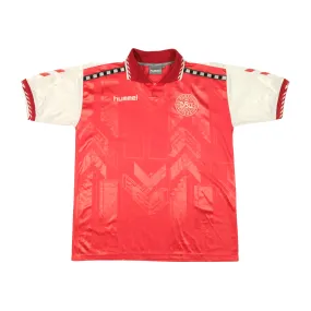 Denmark 1996/1997 Original Hummel Home Football Shirt Large