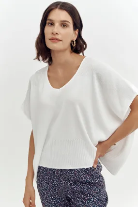 Devernois AIMIE-H KIMONO RIBBED KNIT SWEATER