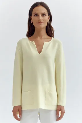 Devernois ALBUFEIRA MOSS STITCH KNIT SWEATER