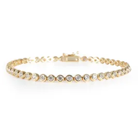 Diamond Bezel Tennis Bracelet in 14K Yellow Gold 2.16 ctw