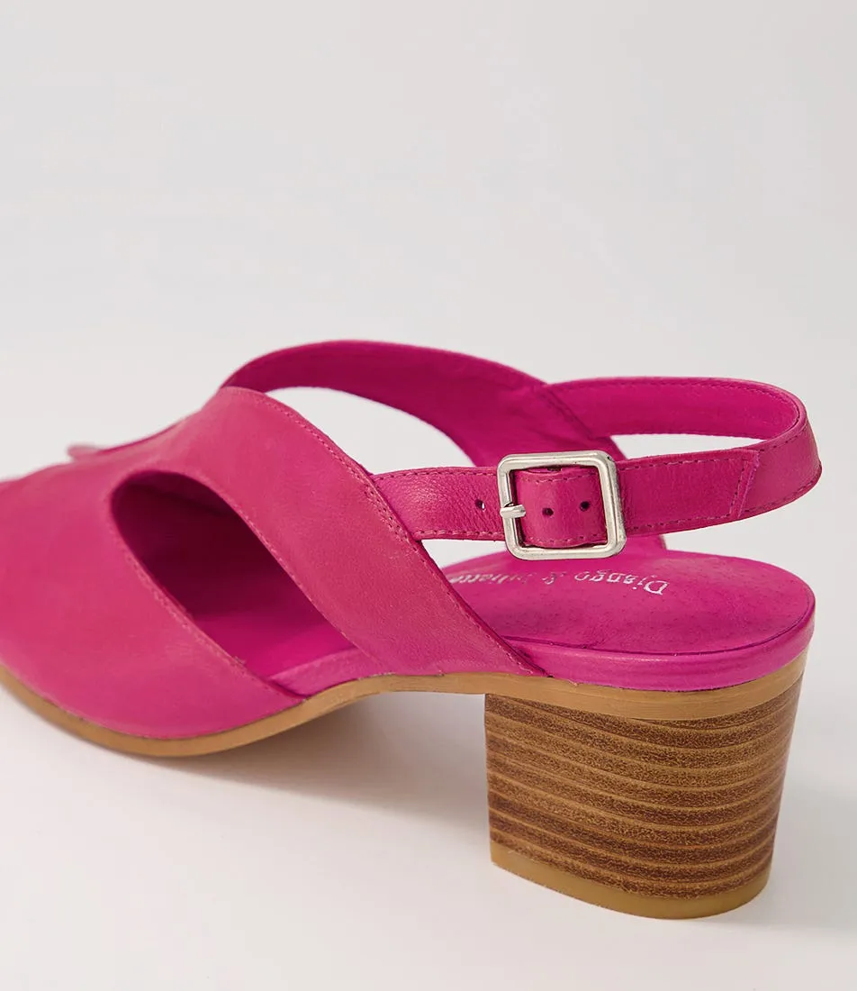 DJANGO & JULIETTE Bubba Fuchsia Leather Sandals