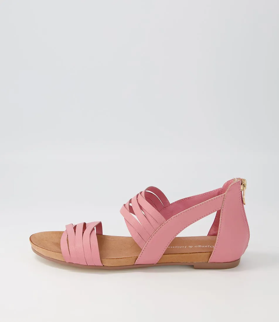 DJANGO & JULIETTE Jewelsy Pretty Pink Leather Sandals