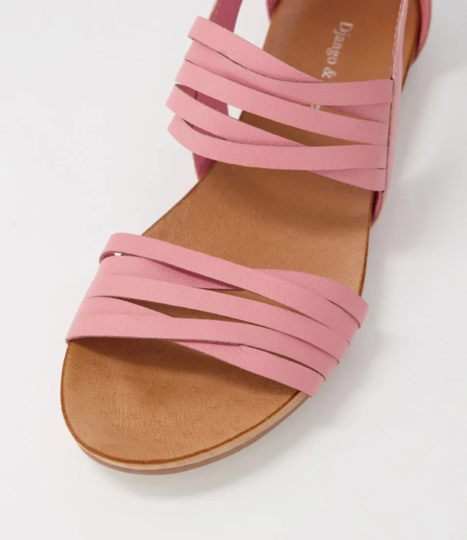 DJANGO & JULIETTE Jewelsy Pretty Pink Leather Sandals