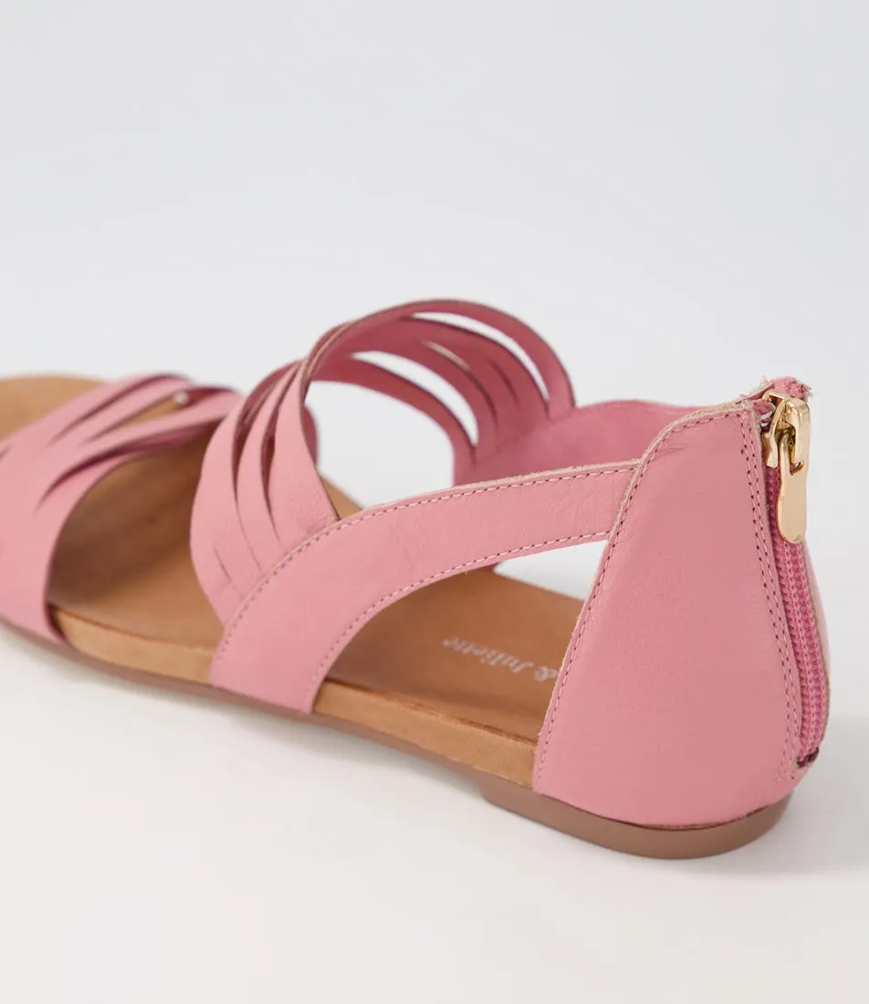 DJANGO & JULIETTE Jewelsy Pretty Pink Leather Sandals