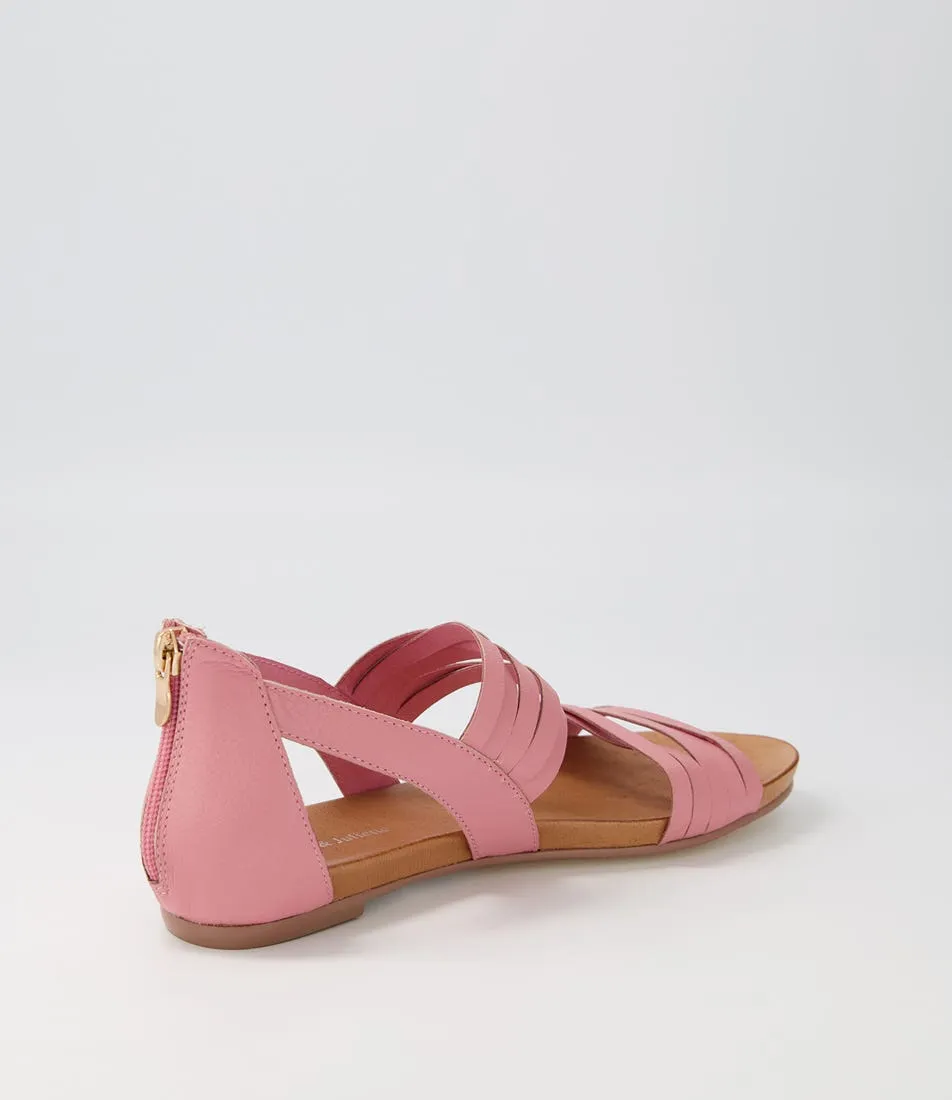 DJANGO & JULIETTE Jewelsy Pretty Pink Leather Sandals