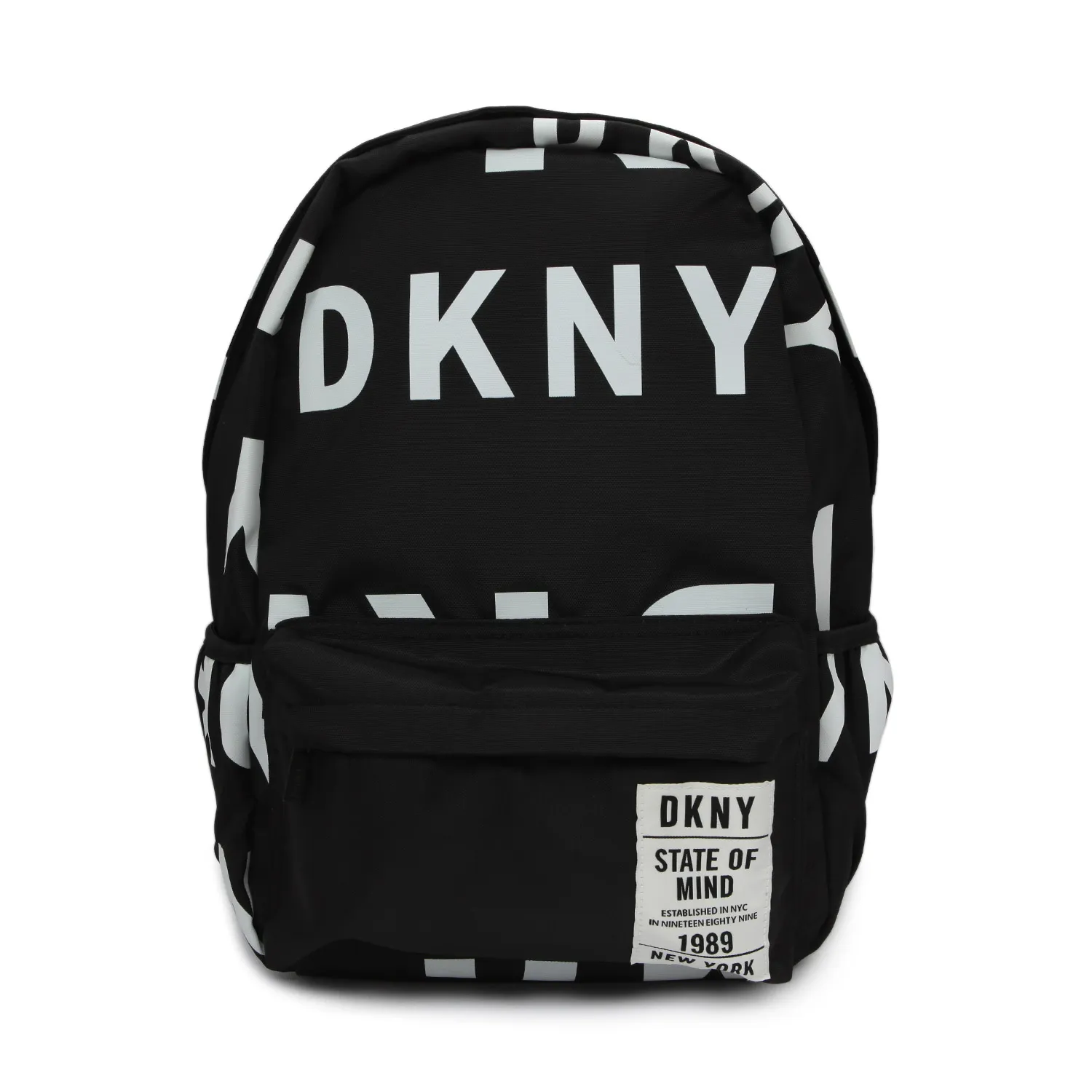 Dkny Unisex Black Backpack With Logo Print