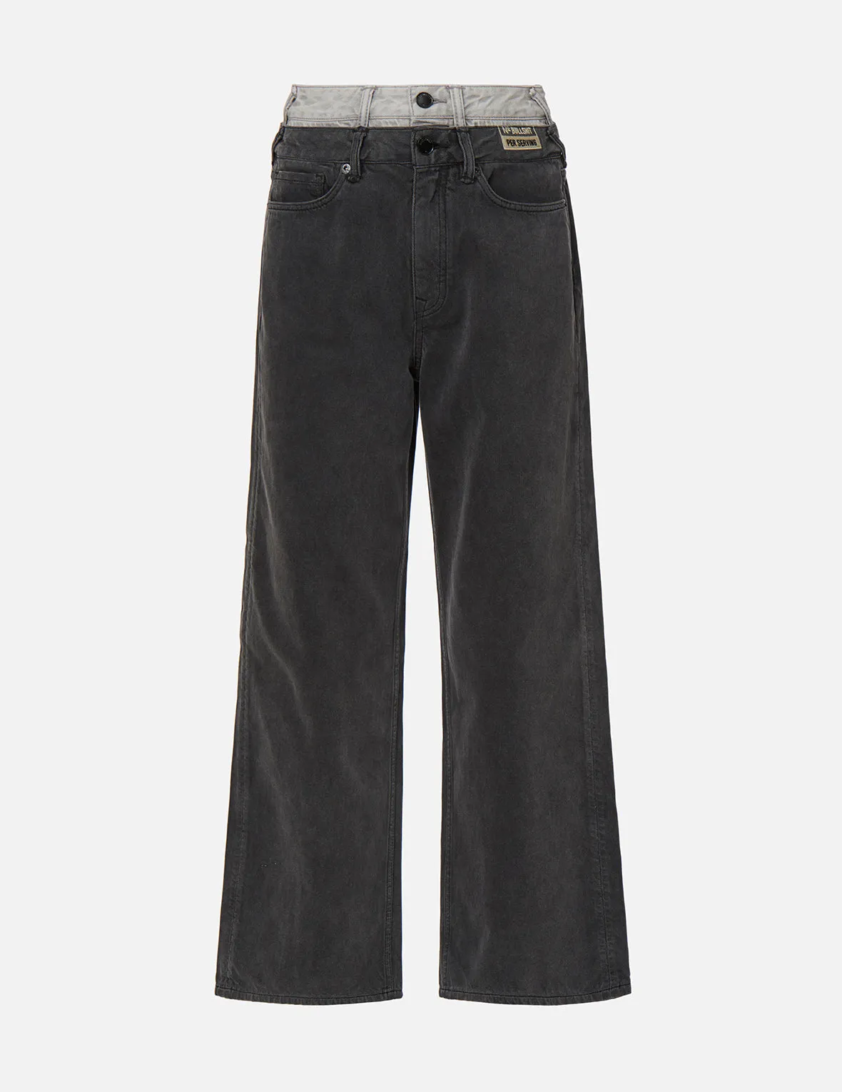 Double Waistband Wide Leg Jeans